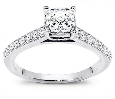 0.75 Ct. Tw Princess Cut Diamond Engagement Ring