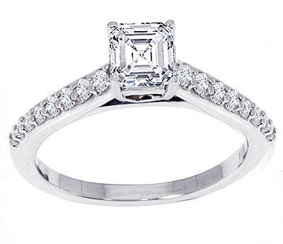 0.75 Ct. Tw. Asscher Diamond Engagement Ring