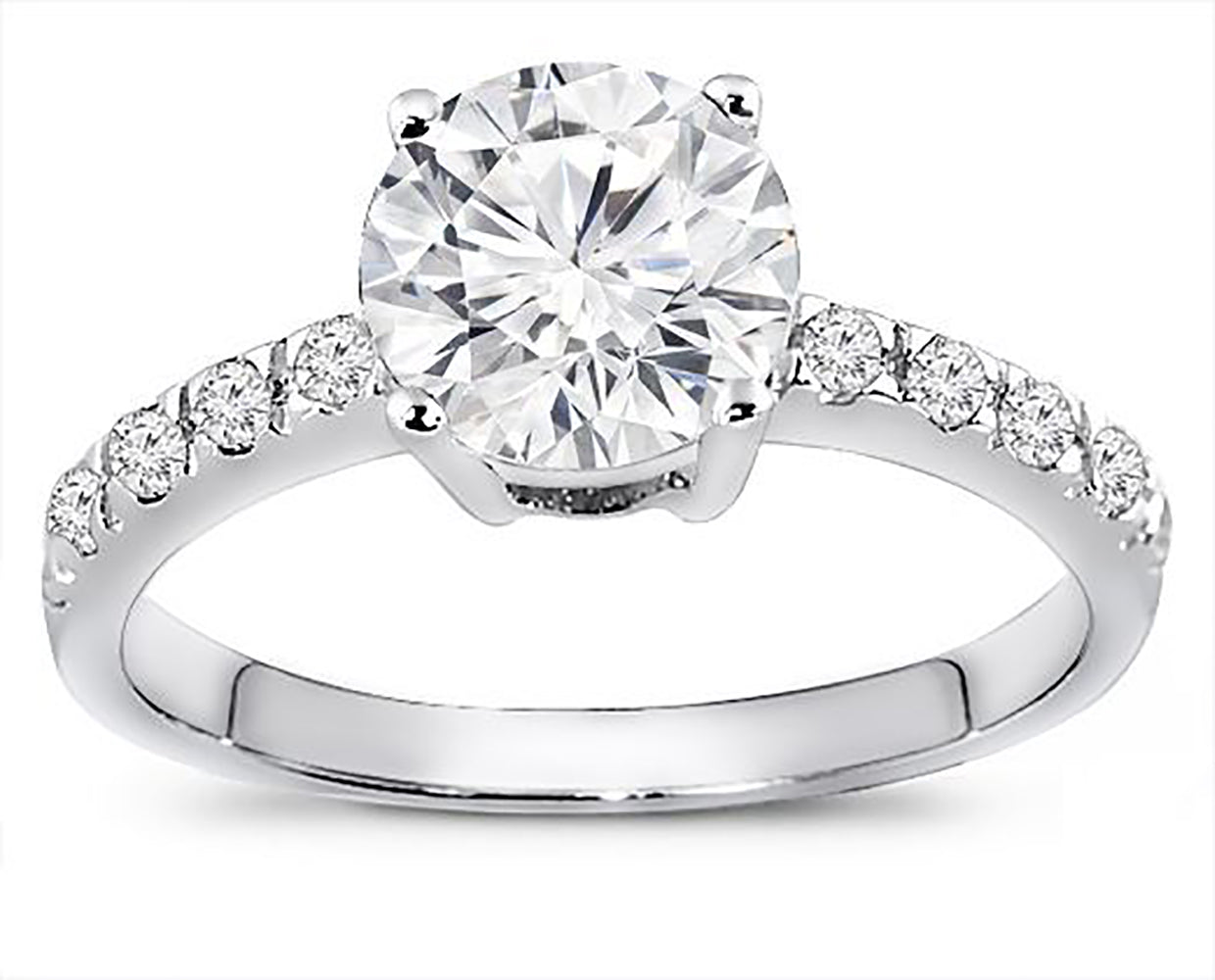 Brilliant Round 0.75 Carat Diamond Engagement Ring