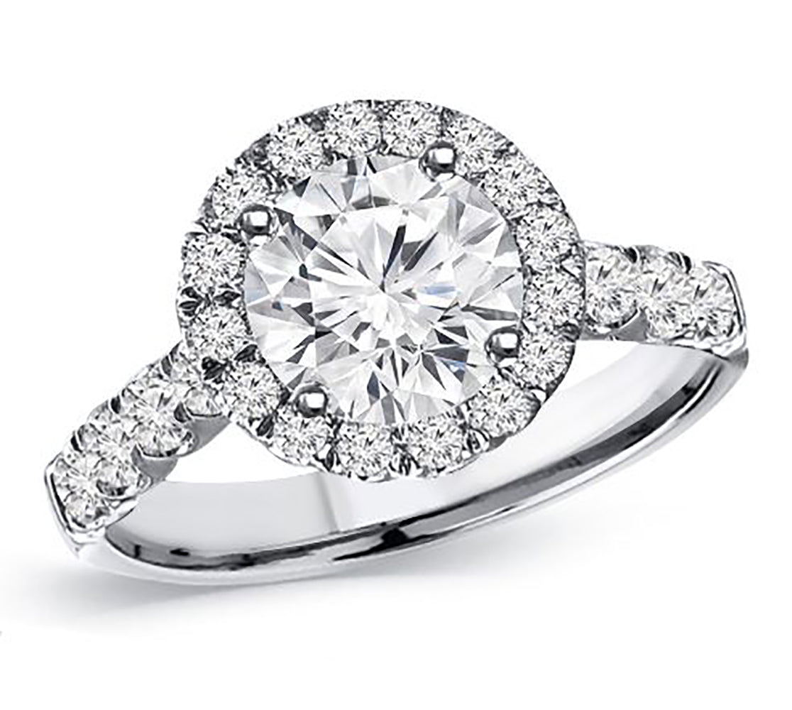 1.75 Carat Halo Diamond Engagement Ring