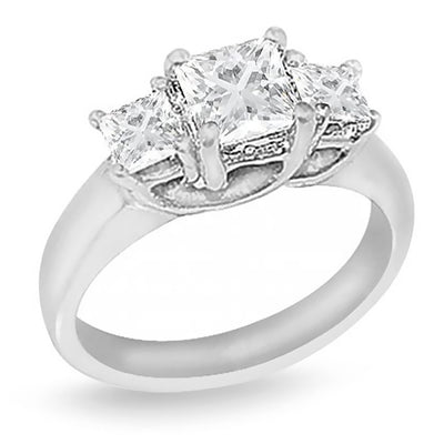Ladies Timeless Three Stone Diamond Engagement Ring 2.02 Ct. Tw.
