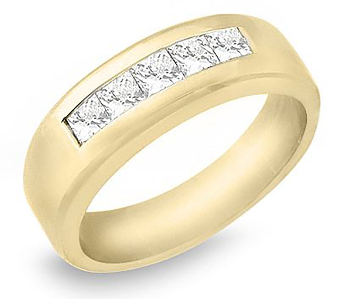 Men's 5 Stone 0.50 Ct. Tw. Princess Cut Diamond Ring