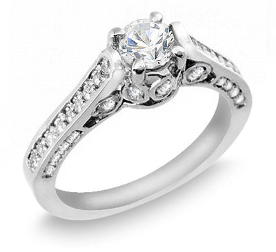 0.95 Ct. Tw. Round Cut Diamond Engagement Ring