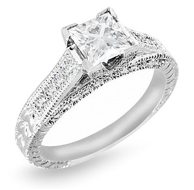 Platinum Princess Cut Diamond Engagement Ring 1.50 Ct. Tw.