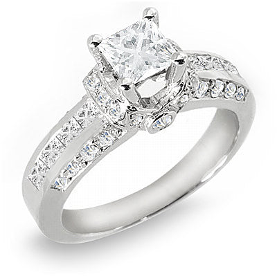 Platinum Princess Cut Diamond Engagement Ring 1.75 Ct. Tw.