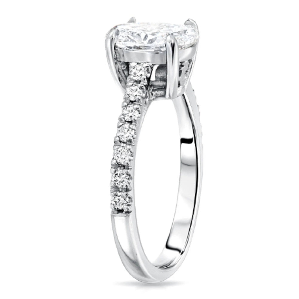 0.85 Ct. Tw. Oval Cut Diamond Engagement Ring