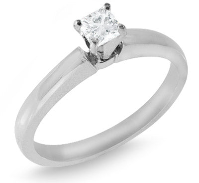 0.33 Ct. Tw. Princess Cut Diamond Solitaire Engagement Ring in Platinum