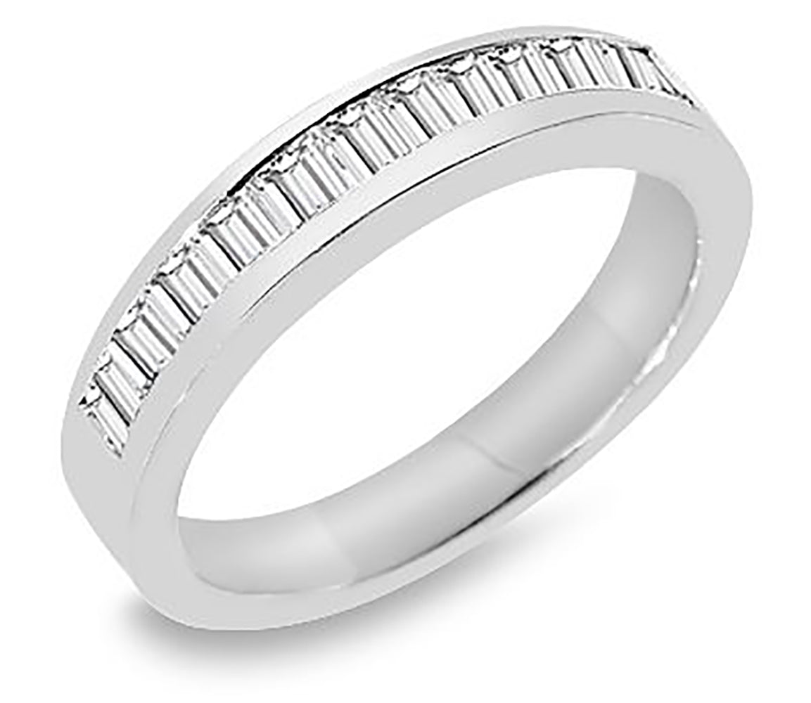 Platinum Baguette Cut Diamond Ring Band 1.01 Ct. Tw.
