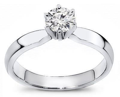 Platinum 0.33 Ct. Tw. Brilliant Round Cut Diamond Solitaire Engagement Ring