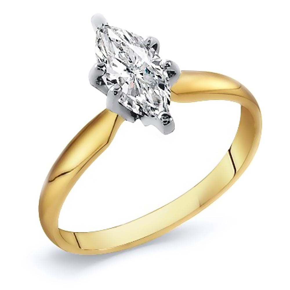 0.61 Ct. Tw. Marquise Cut Solitaire Diamond Engagement Ring