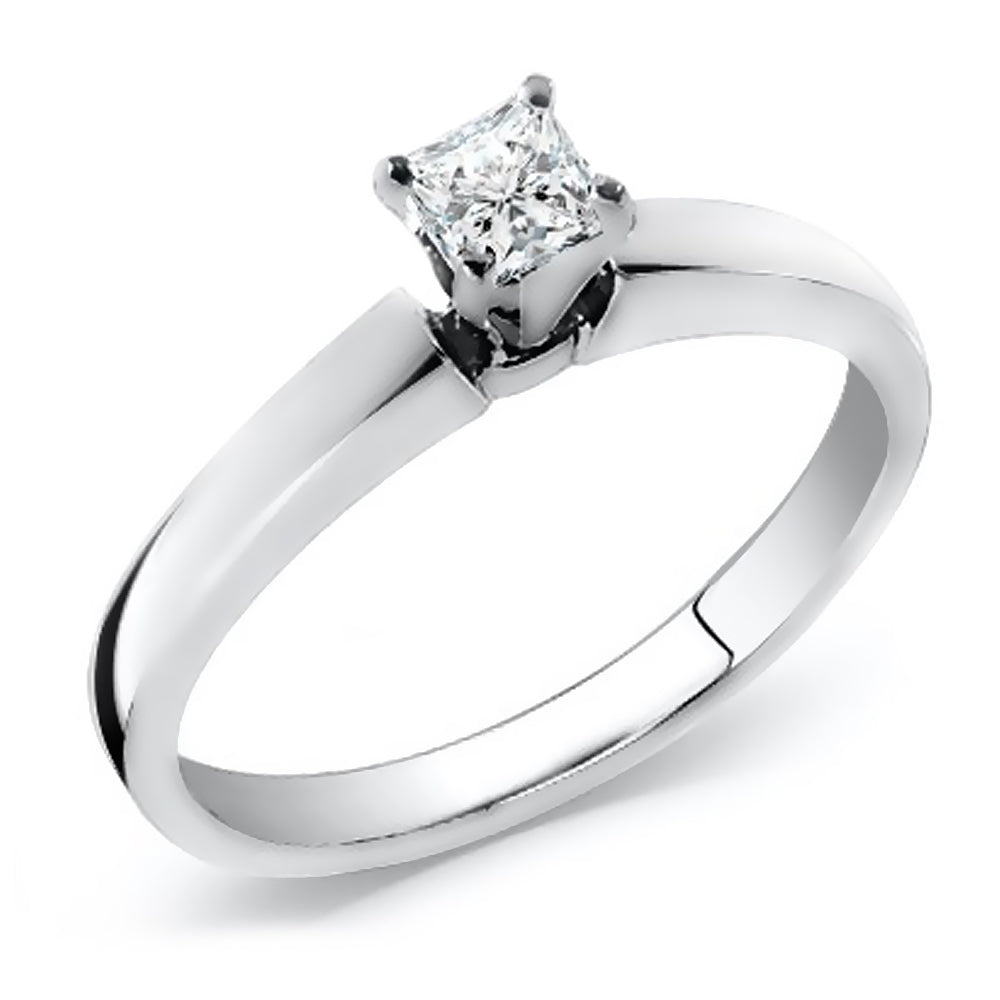 18ct white gold 0.33 carat diamond solitaire ring Clearance