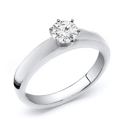 0.10 Carat Brilliant Round Cut Diamond Solitaire Engagement Ring