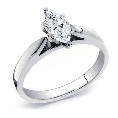 0.75 Ct. Tw. Marquise Cut Solitaire Diamond Engagement Ring