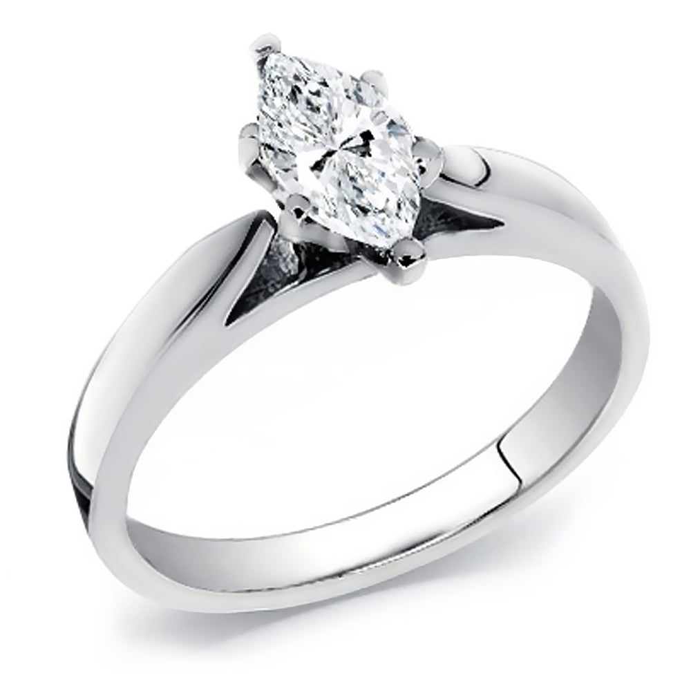 Engagement 0.50 Ct. Tw. Marquise Cut Diamond Solitaire Ring