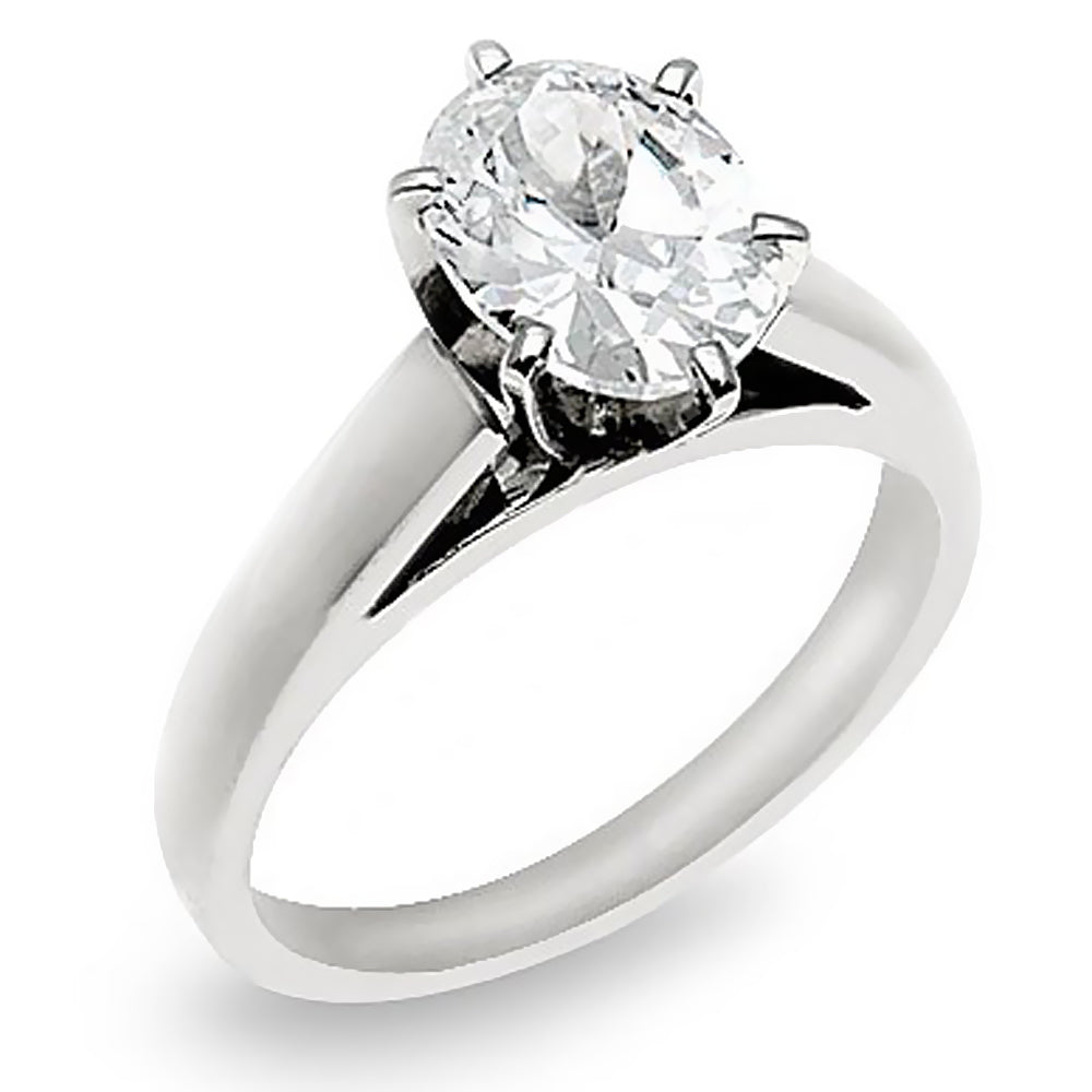 1.50 Ct. Tw. Oval Cut Diamond Solitaire Engagement Ring
