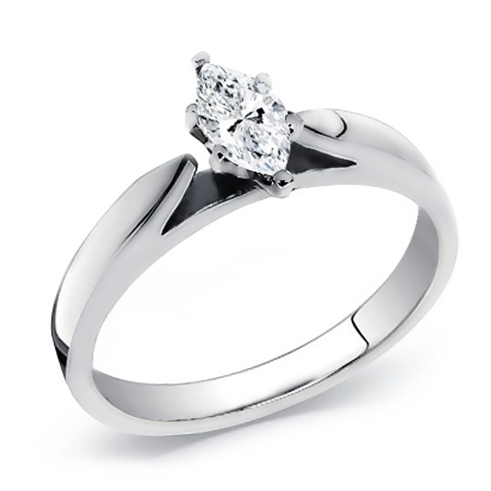 0.25 Ct. Tw. Marquise Cut Solitaire Diamond Engagement Ring