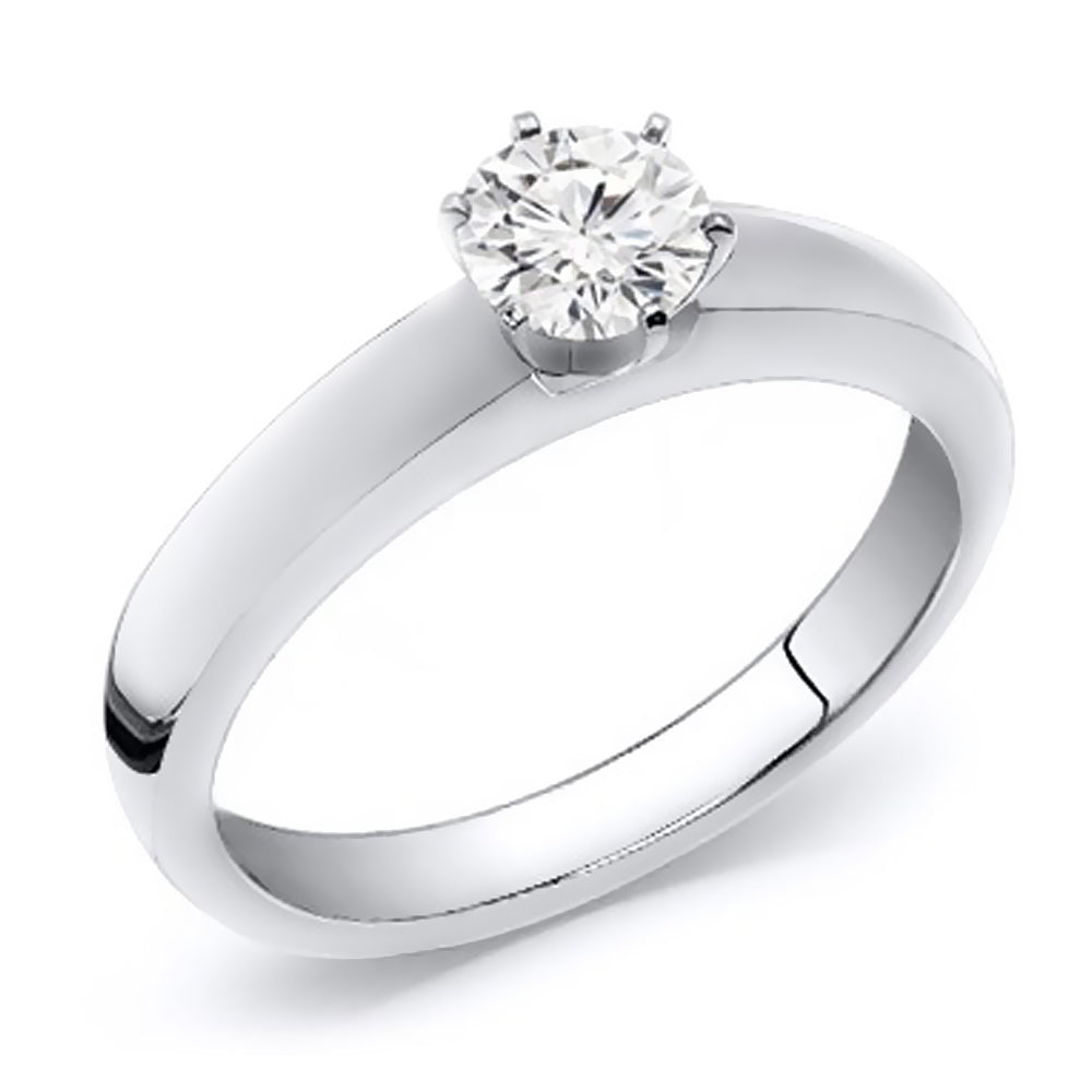 0.15 Ct. Tw. Brilliant Round Cut Solitaire Diamond Engagement Ring