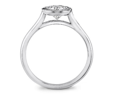 Bezel Set 0.50 Ct. Tw. Brilliant Round Cut Diamond Solitaire Engagement Ring