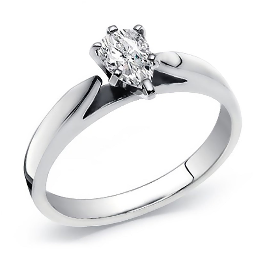 0.75 Ct. Tw. Pear Cut Diamond Solitaire Engagement Ring