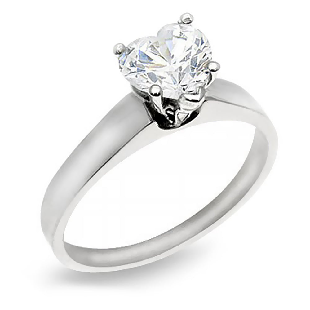 Engagement 0.90 Ct. Tw. Heart Cut Diamond Solitaire Ring