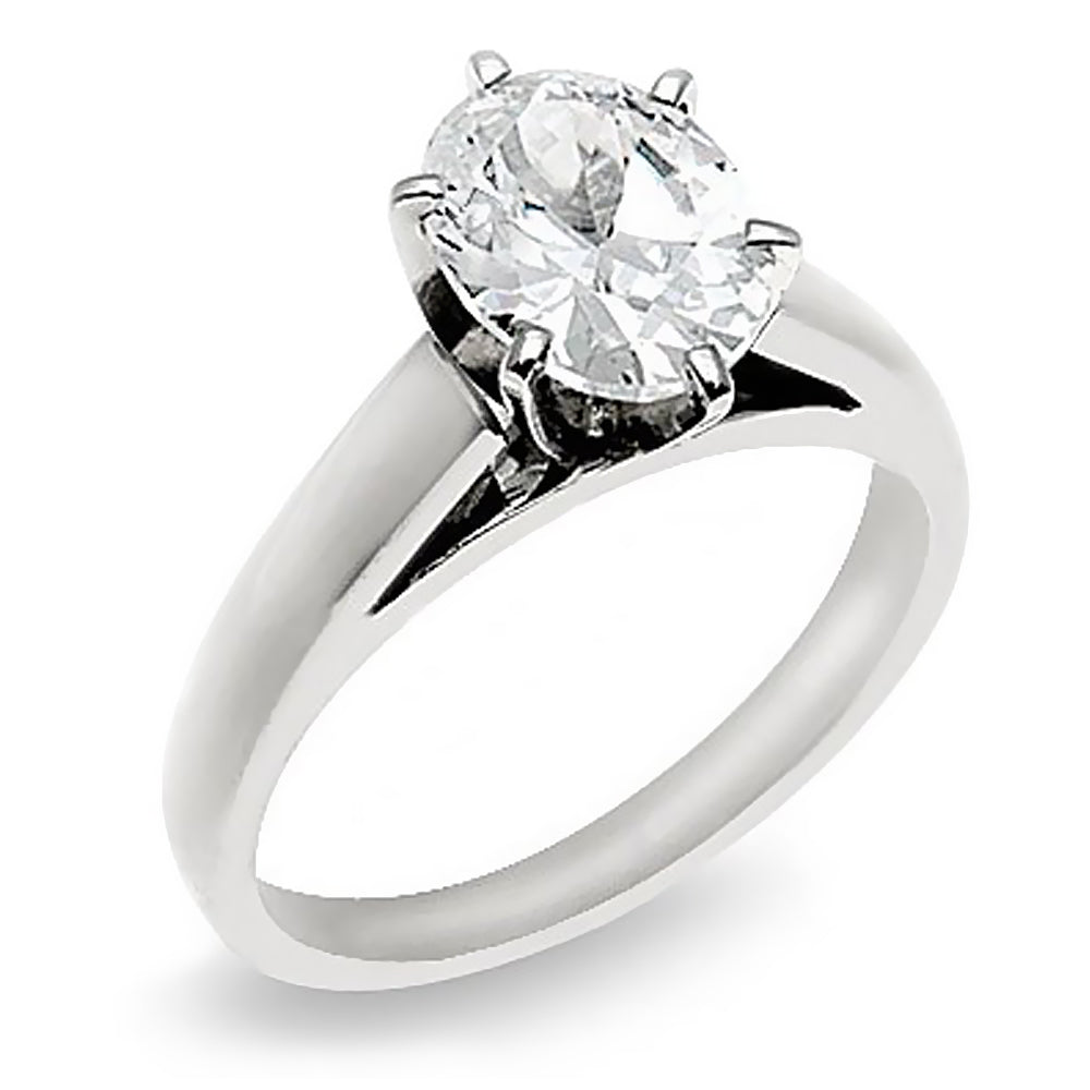 Engagement 1.00 Ct. Tw. Oval Cut Diamond Solitaire Ring
