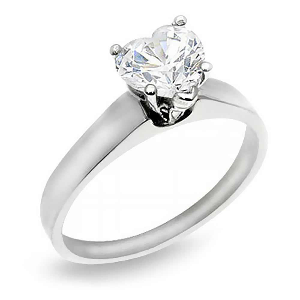 0.75 Ct. Tw. Heart Shape Cut Diamond Solitaire Engagement Ring
