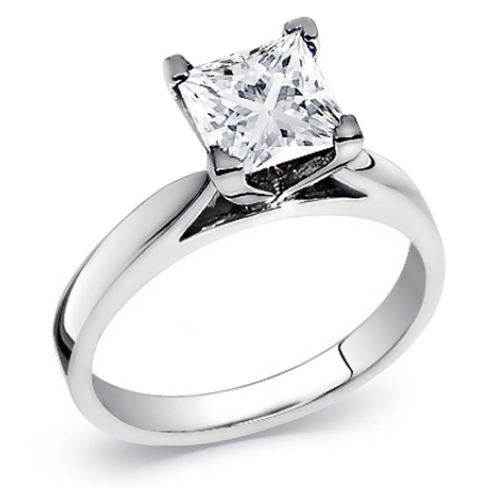 1.40 Ct. Tw. Princess Cut Diamond Solitaire Engagement Ring
