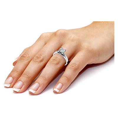Engagement 0.40 Ct. Tw. Princess Cut Diamond Solitaire Engagement Ring